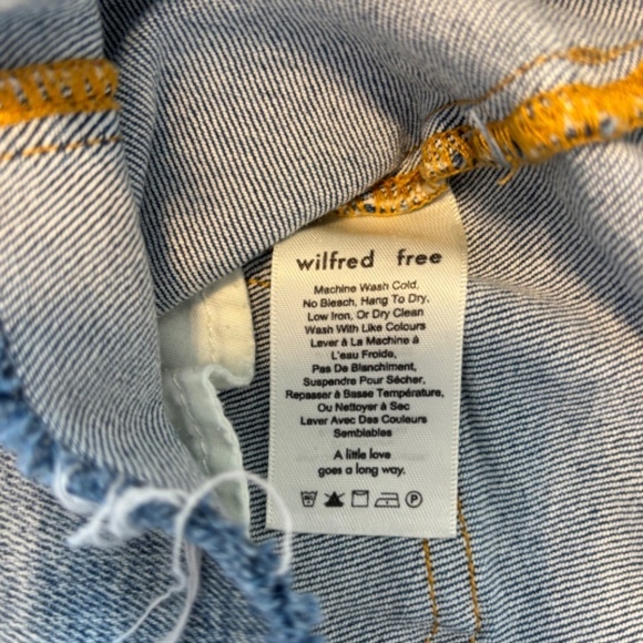 Aritzia Wilfred Free Denim Mini Skirt Size 0 - Picture 9 of 10